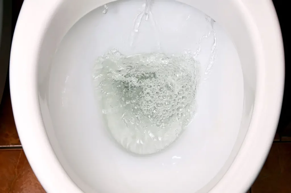 Toilette läuft schlecht ab und hat Verstopfung